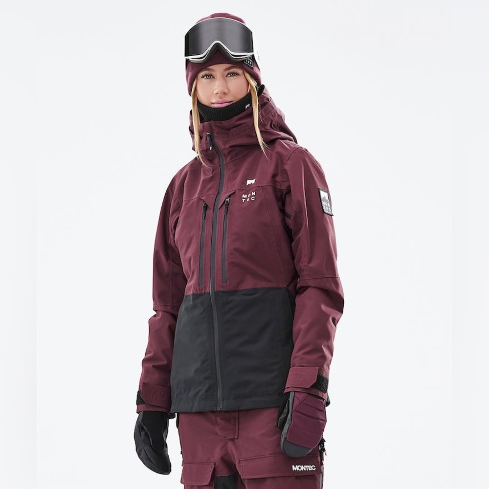 Montec Moss W 2021 Snowboard Jacket Shell Women Burgundy/Black Sz Small